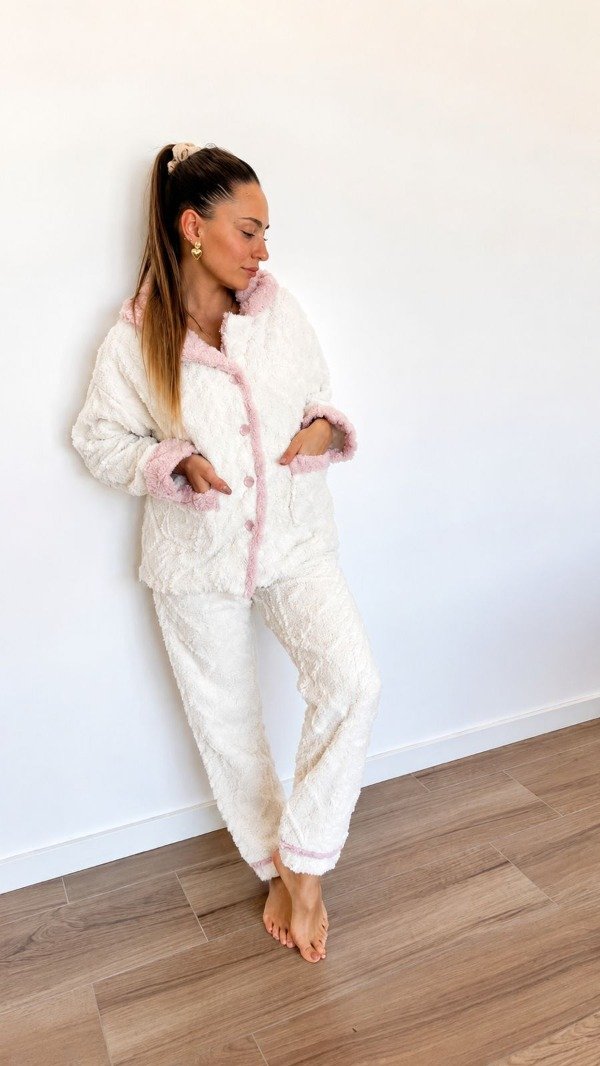 Producto - CONJUNTO COMFY BLANCO Y ROSA / PRE-SAVE