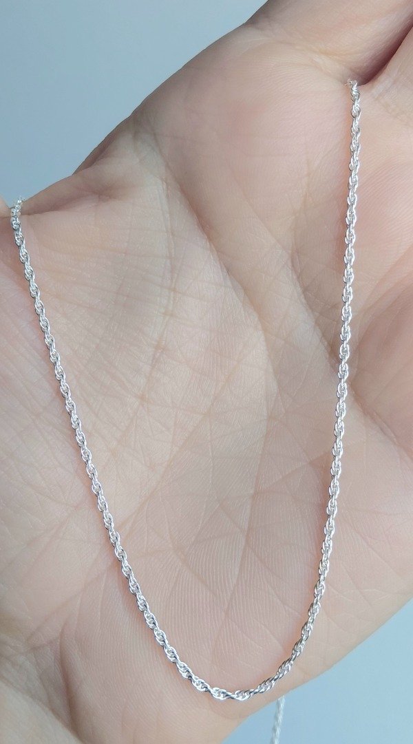 Producto - Cadena de plata torzada - 0