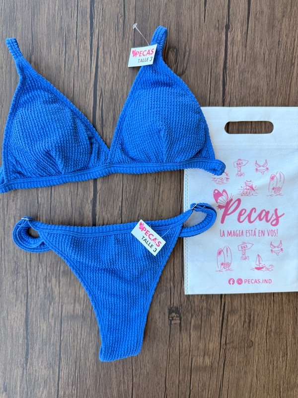 Producto - Bikini Amira texturada - Azul