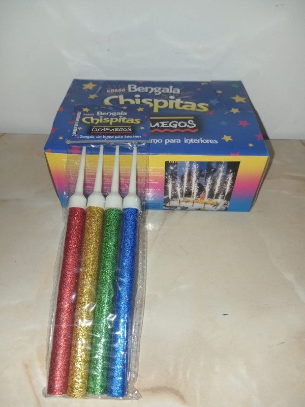 Producto - Bengala gibreada con chispitas x1u