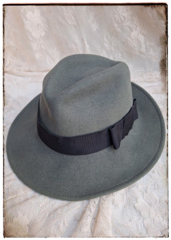 Producto - Sombrero estilo Fedora Paño verde 57