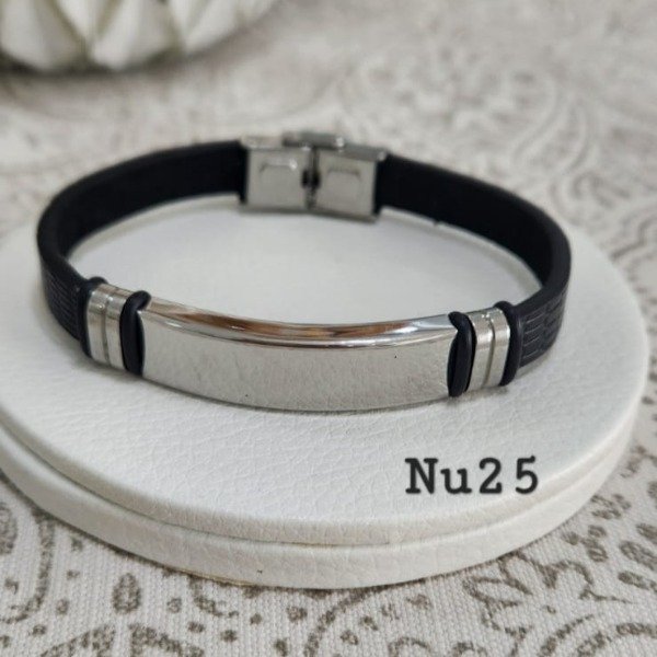 Producto - Pulsera centro chapa lisa detalle en malla
