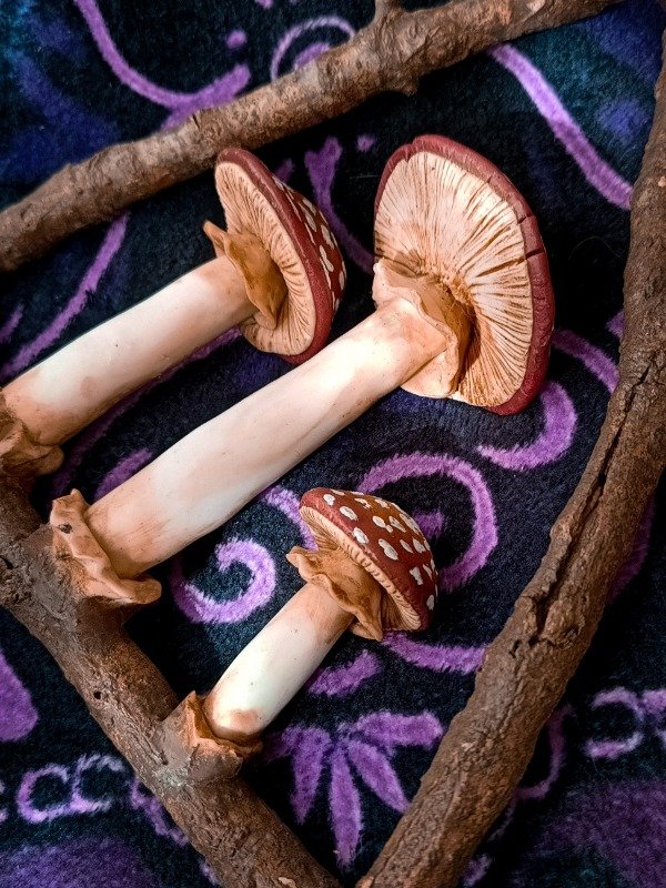 Producto - Corona XL en triangulo simple hongo seta amanita muscaria