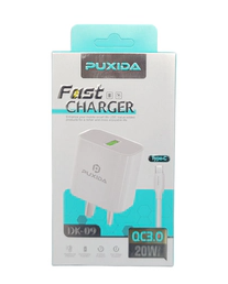 Producto - CARGADOR PUXIDA DK-09 20W CON CABLE TYPE C