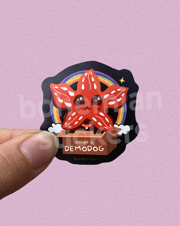 Producto - ADOPT A DEMODOG - Sticker individual de Stranger Things