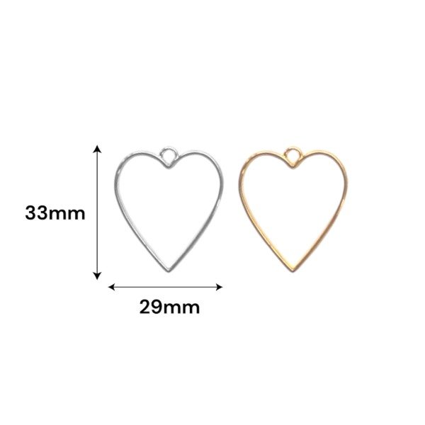 Producto - Bisel corazón plateado grande