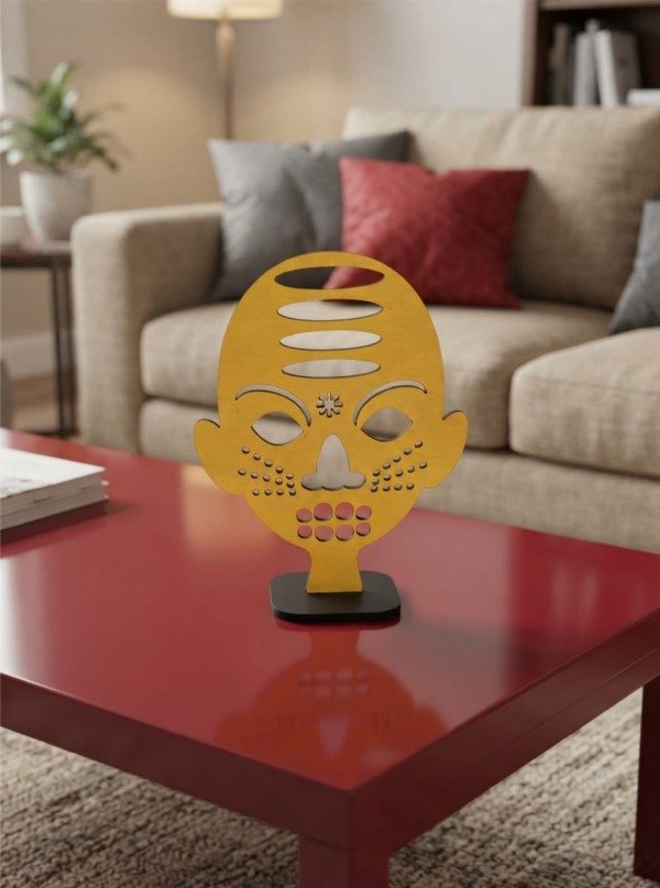 Producto - Piezas "Étnicas" / Máscaras Tribales II / Amarelo Limón - 0