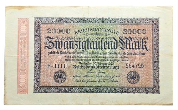 Producto - Alemania Rep. De Weimar 20.000 Marcos (1923) Pick.85 F+