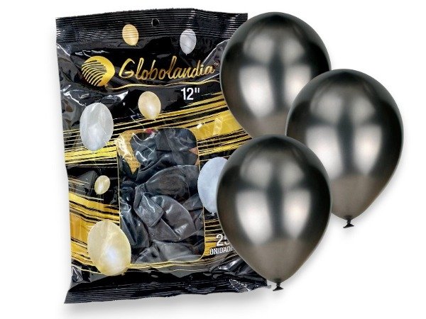 Producto - Globo Globolandia 12" Perlados Negro x25 u.