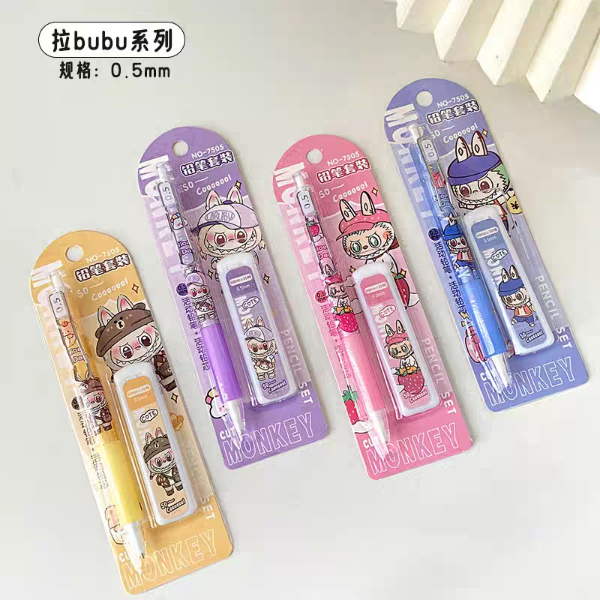 Producto - Lápiz Mecánico Portaminas 0,5 mm + Repuesto Labubu