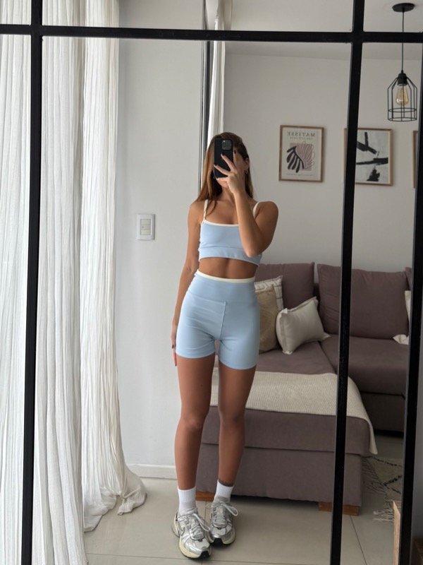 Producto - SHORT STRIP light blue