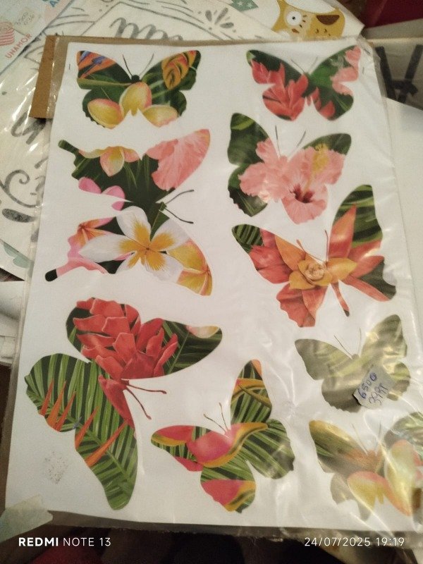 Producto - 399T PLANCHA VINILO MARIPOSAS TROPICALES