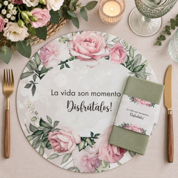 Producto - Set Platos De Sitio Papel + Porta Servilletas X 24 - 5