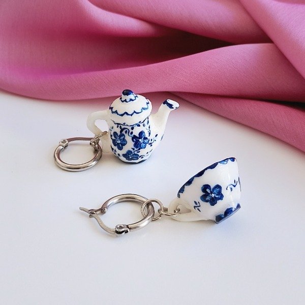 Producto - Tea Time Azul (aro plateado)