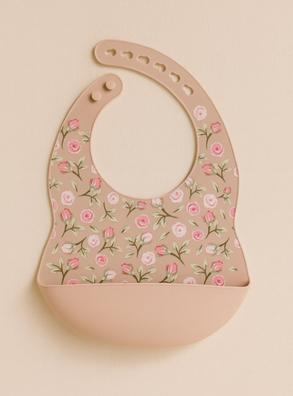 Producto - Babero Silicona Rosas