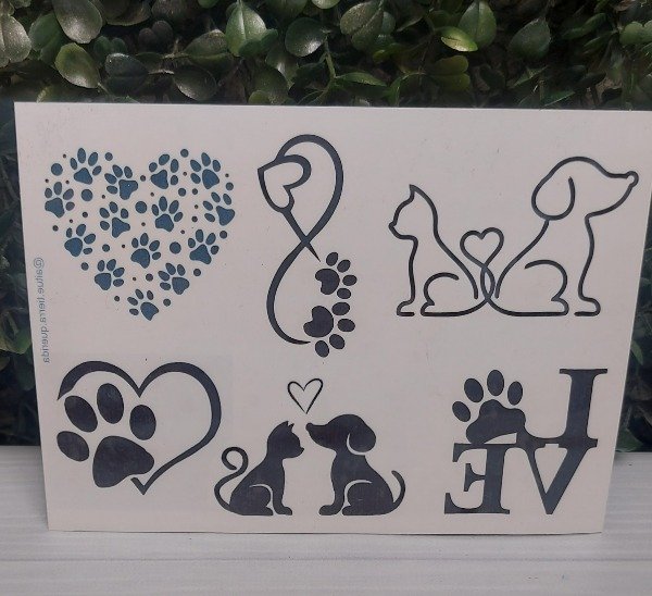 Producto - Tatuajes temporales PETS x1 plancha