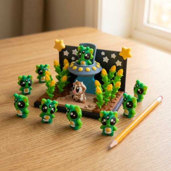 Producto - Gato Alienigena con Playset de Abducción - 2