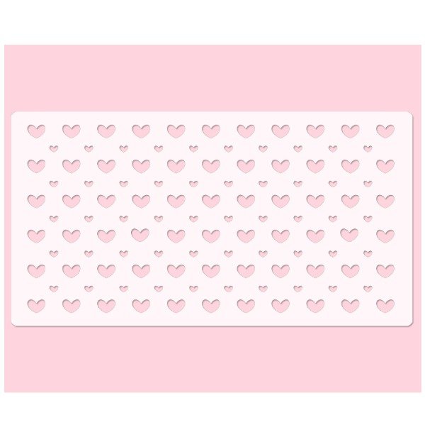 Producto - Stencil Torta Corazones 7 -ei