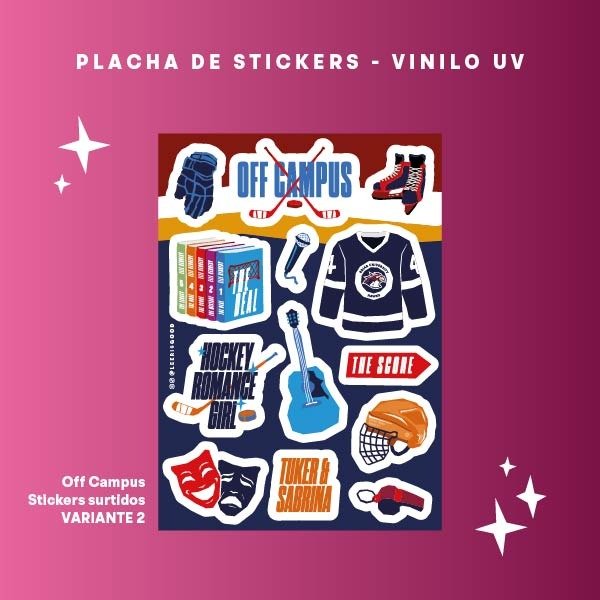 Producto - Plancha Stickers OFF CAMPUS - stickers surtidos - Variante 2