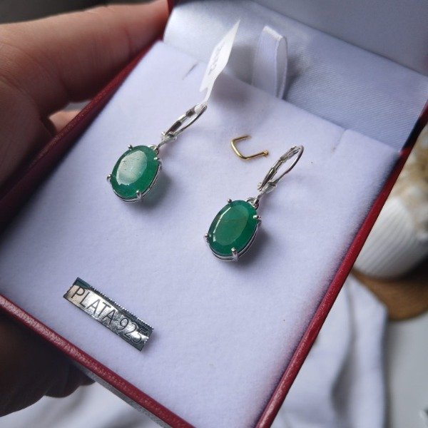 Producto - Aros Plata 925  Esmeraldas