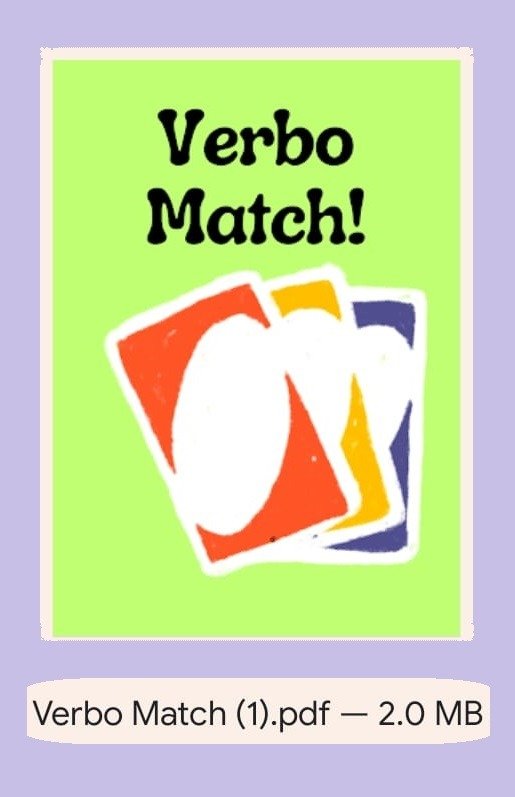 Producto - Verbo Match