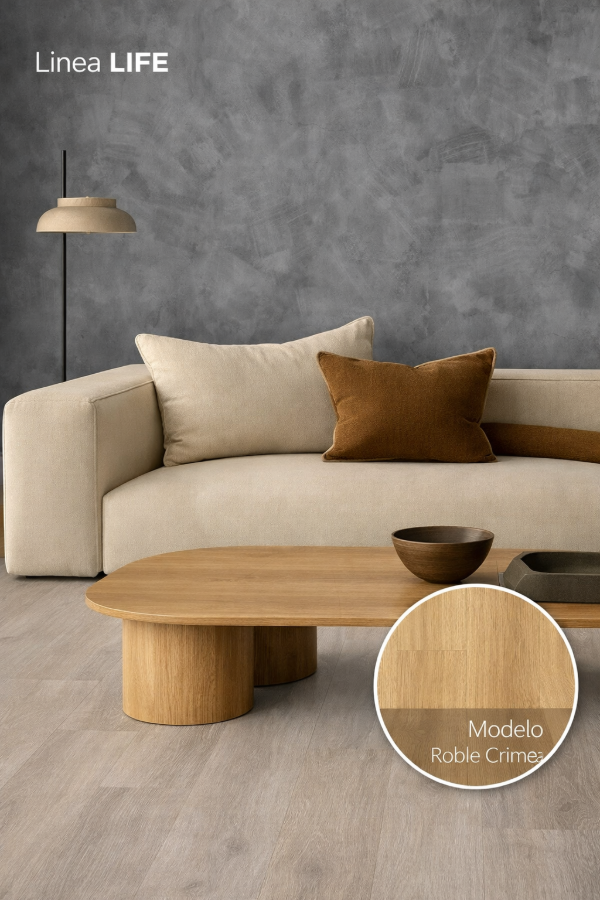 Producto - Piso Vinilico Spc Click Roble Crimea 5mm Con Manta