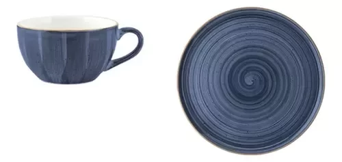 Producto - Taza Pocillo De Cafe 80 Cc Con Plato Bonna Dusk Porcelana