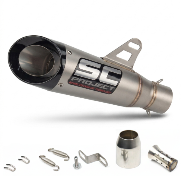 Producto - Escape Silenciador Tipo Sc Project Universal Plateado + DB Killer