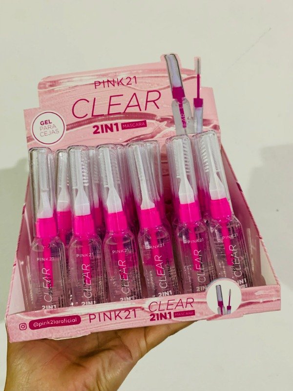 Producto - Mascara transparente clear 2 en 1 pink 21