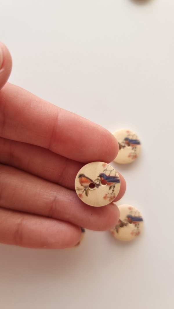 Producto - Botón 15 mm PÁJARO diseño 5