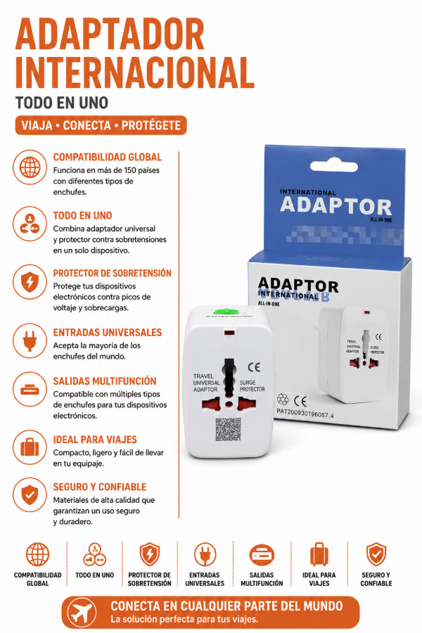 Producto - Adaptador viajero internacional
