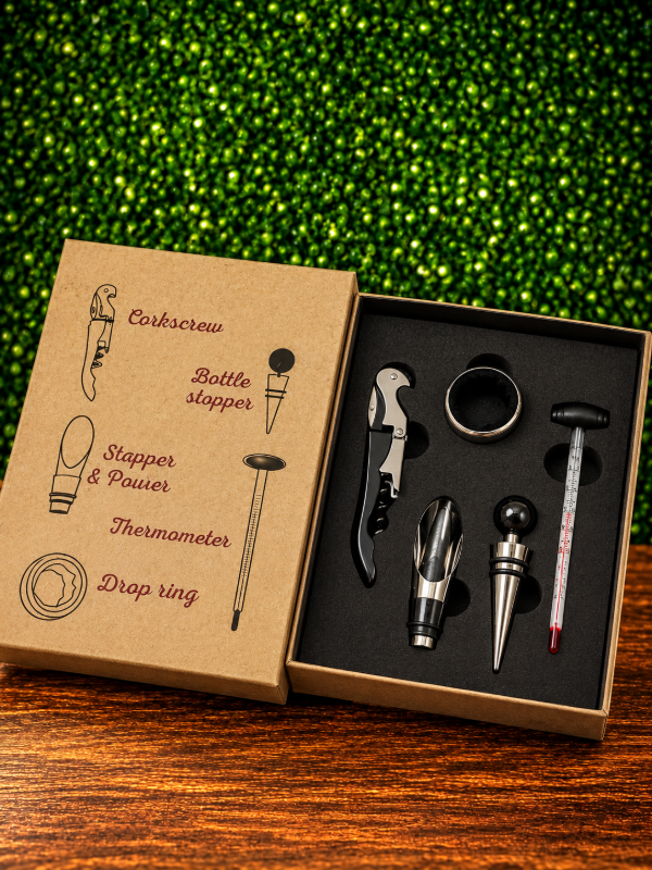 Producto - SET DE VINO THE BIG BOOK CON 5 ACCESORIOS