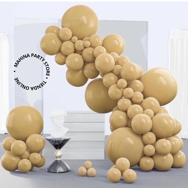 Producto - Globos de látex marrón claro x 25