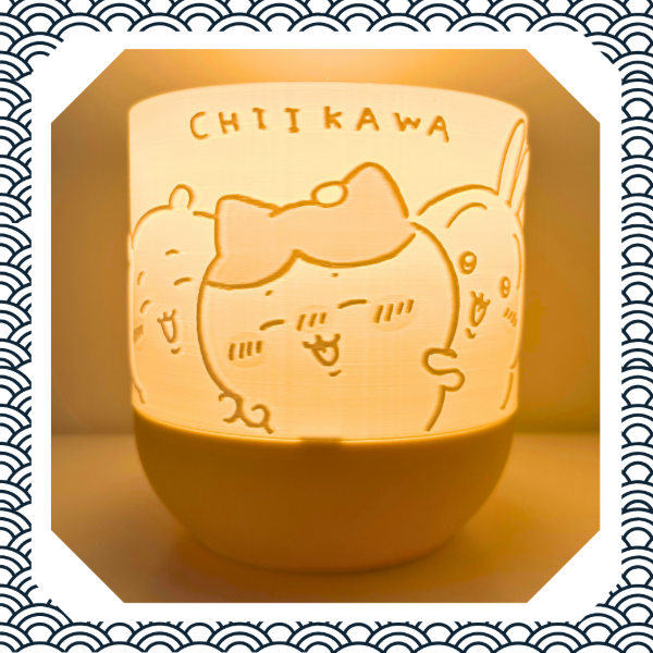 Producto - Velador Chiikawa kawaii - Lámpara decorativa impresa en 3D
