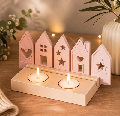 Producto - Molde casitas con portavelas