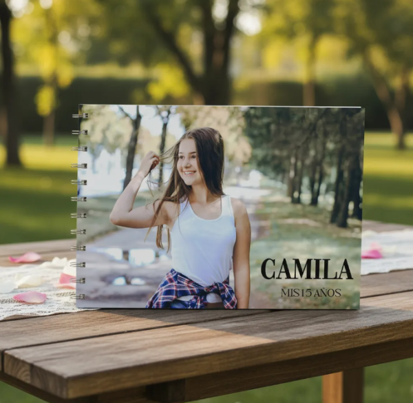 Producto - Kit Imprimible Libro Firmas 15 Años Minimalista Fotos