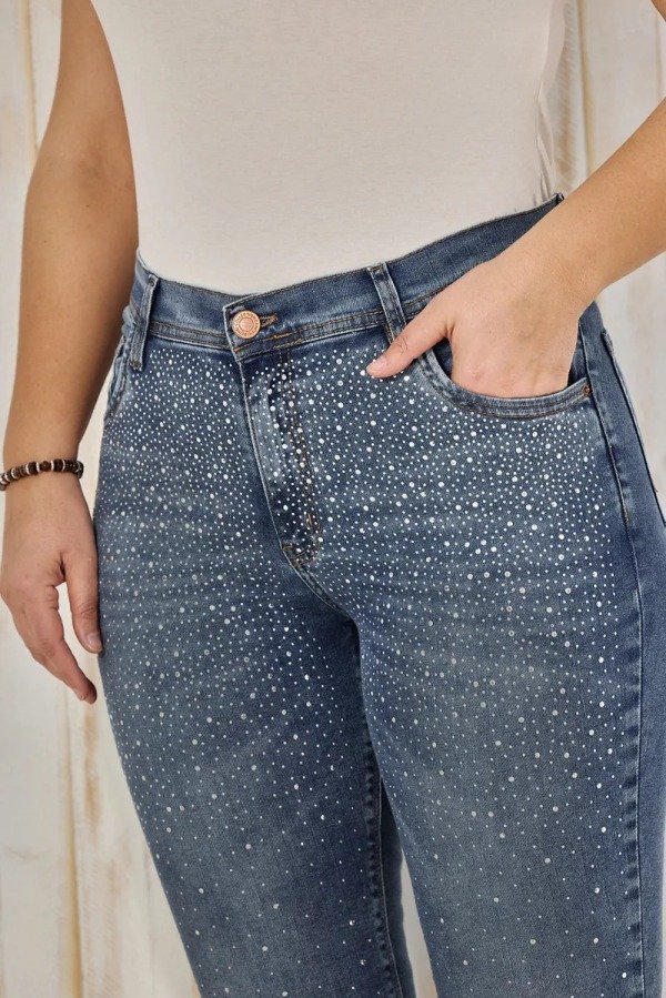 Producto - Jean CHUPIN CENITHO brillos negro y stone - elastizado - 3