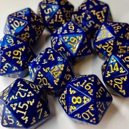 Producto - Dados de Rol 20 CARAS - Blue (Por unidad)