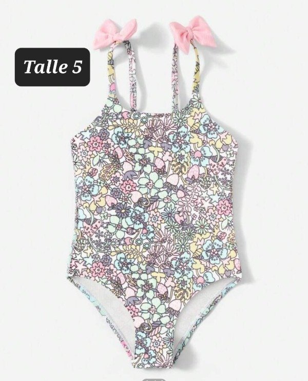 Traje de baño shein talle 5 flores