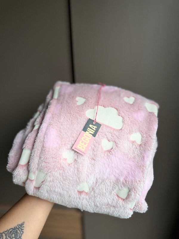 Producto - Pantalón polar soft nubes y corazones