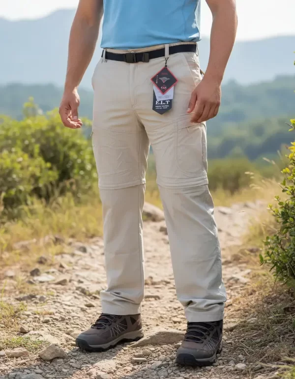Pantalón desmontable 2 en 1 secado rápido beige — imagen 7
