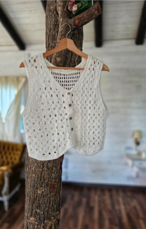 Producto - Chaleco crochet importado