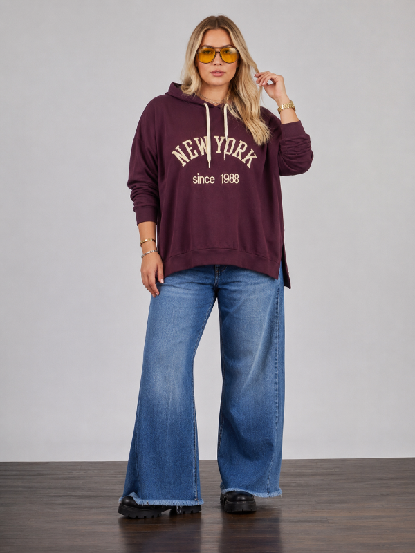 Producto - Maxi buzo New York Uva