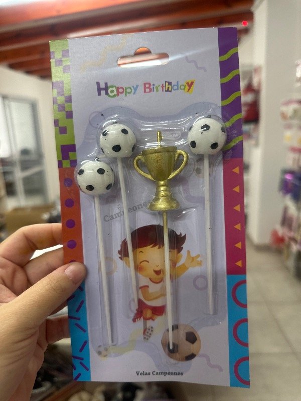 Producto - VELA COPA DEL MUNDO Y PELOTA 15 cm