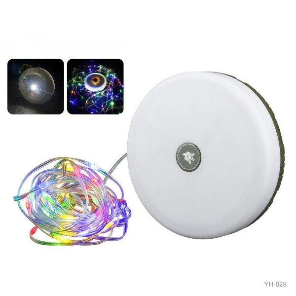 Producto - LAMPARA CAMPING + 10M TIRA LED RGB código: YH-828 - 2