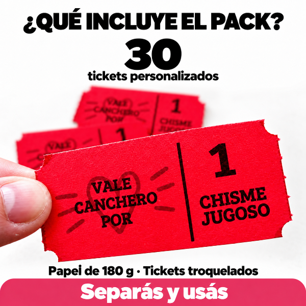 Producto - Tickets troquelados personalizados - Pack de 30 - 3