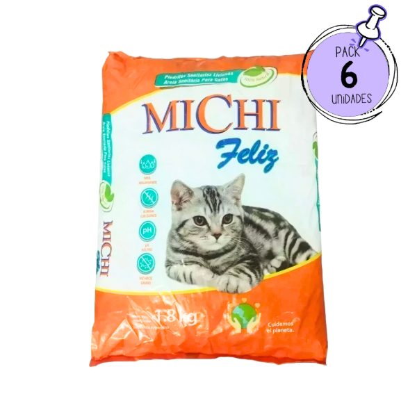 Producto - Piedras Sanitarias Michi Feliz Pack x 6 unid x 1,8 Kg c/u