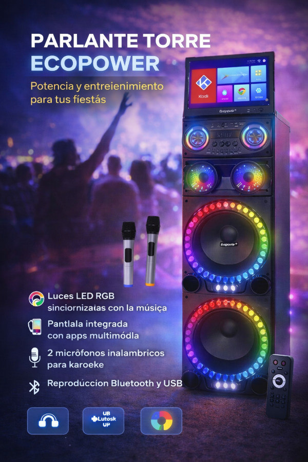 Producto - Parlante Ecopower EP-1907 con pantalla de 12"