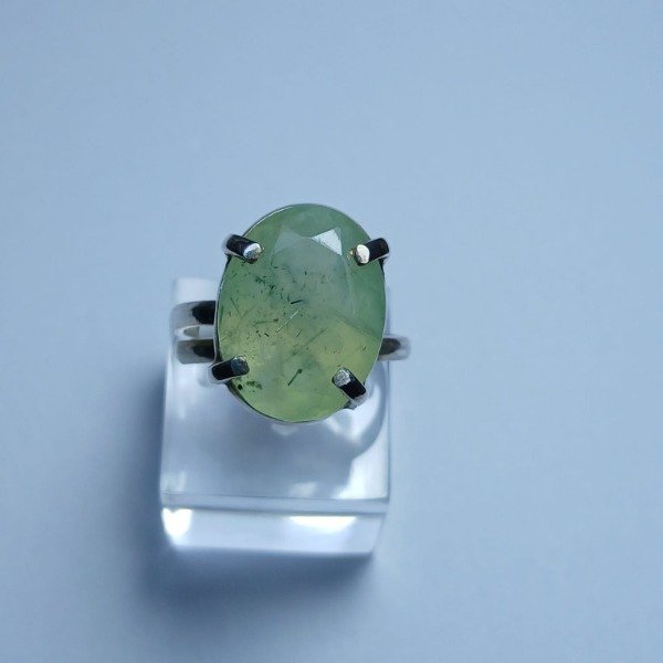 Producto - Anillo Plata 925 con prehnita con epidoto