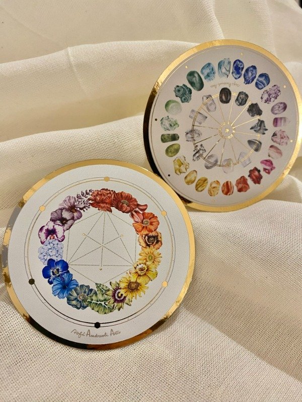 Producto - Stikers círculos cromáticos botanico y cristales